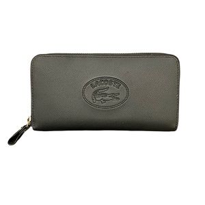 Lacoste Daily Classic Coated Black Card Zip Wallet